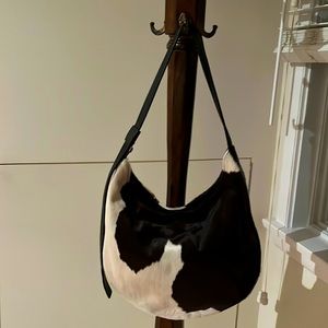 Pancaldi vintage leather handbag with actual cow hide